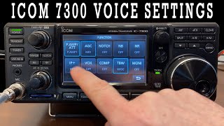 Icom IC7300 Settings for SSB Voice [upl. by Goodman481]