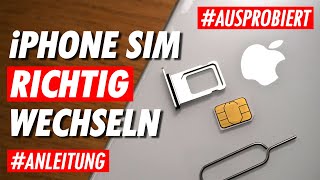 🍏 iPhone SIMKarte wechseln ✅ ANLEITUNG Wie SIM Karte einlegen oder tauschen iPhone 13 etc [upl. by Bauske477]