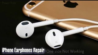 How to repair iphone Earphones  Earphones One Side Not working solved [upl. by Nidia]