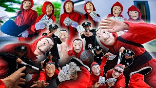 PARKOUR MONEY HEIST vs POLICE IN REAL LIFE  Bella Ciao Lyrics  Money Heist  LIVE ACTION STORY [upl. by Niroht382]