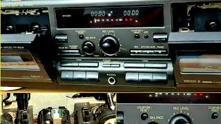 Technics RS TR 474  auto reverse cassette deck [upl. by Soutor745]