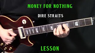 how to play quotMoney For Nothingquot on guitar by Dire StraitsMark Knopfler  rhythm guitar lesson [upl. by Abad]