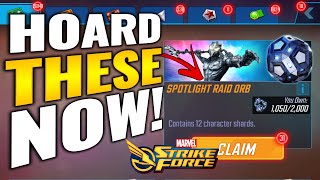 OPEN ALL ORB NEWS Save Iso8n Energy Spotlight Orb Clarified  Marvel Strike Force [upl. by Ailed]