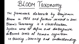 Blooms TaxonomyFor all Teaching SubjectsShyna Goyal [upl. by Eidde]