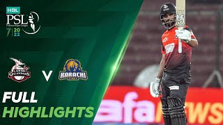 Full Highlights  Lahore Qalandars vs Karachi Kings  Match 6  HBL PSL 7  ML2T [upl. by Chernow]