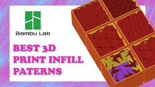 Best 3d Printing Infill Pattern  Speed Vs Strength  Bambu Studio [upl. by Nelleyram]