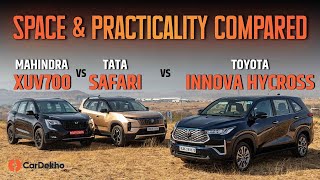 Tata Safari vs Mahindra XUV700 vs Toyota Innova Hycross हिन्दी Comparison Review [upl. by Marietta]