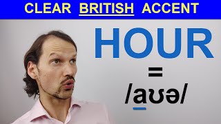 British Pronunciation of hour Its a British TRIPTHONG [upl. by Allenod469]