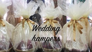 DIY WEDDING GIFT BASKET  HOW TO MAKE HAMPERS [upl. by Joappa]