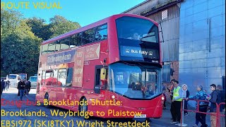 ROUTE VISUAL  Ensignbus Brooklands Shuttle Brooklands Museum to Plaistow  EBS1972 SK18 TKY [upl. by Oiramaj]