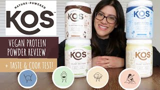 KOS PLANT PROTEIN POWDER REVIEW amp taste test [upl. by Hahcim]