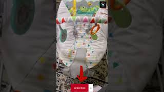 Bright Starts Safari Fun 3Point  Baby Bouncer with Toy bar  review video babyfunnyactivity [upl. by Dorion]