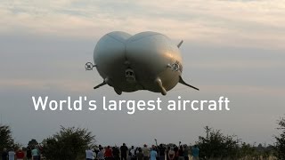 Worlds largest aircraft the Airlander 10 takes first flight [upl. by Archaimbaud]