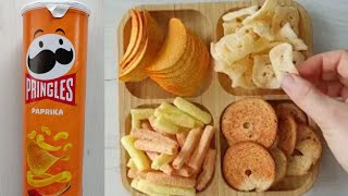 ASMR😍 Full plate with pringles 7 days🌈 [upl. by Ahras845]