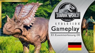 Jurassic World Evolution 🦖 E3 Gameplay001 deutsch german [upl. by Crosse50]