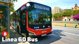 60 Bus  Autobús de Barcelona  Viaje completo [upl. by Nojel245]