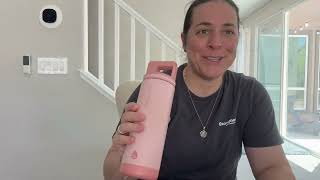 Review of Flip n Sip 20 oz Stainless Steel vacuum insulated Water Bottle [upl. by Meeka]