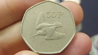 DANS COIN REVIEW  VALUATIONS 36  1983 50p Coin Woodcock Ireland [upl. by O'Grady]