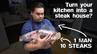 Cook 10 STEAK DINNERS The Hard Way From Scratch [upl. by Laryssa]