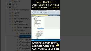 Count Number of User defined functions sysobjects sqlserver [upl. by Ynnel]