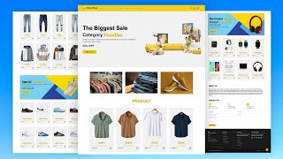 How to Create a Complete Responsive eCommerce Website Using HTML CSS amp BOOTSTRAP [upl. by Alekram123]