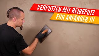 Verputzen für Anfänger Wand verputzen Verputzen einer Wand Anleitung Reibeputz auftragen innen [upl. by Nahij]