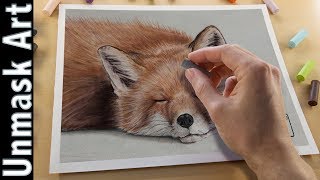 Fox Painting with Soft Pastels  Live Tutorial [upl. by Amandie52]