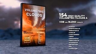 Volumetric Clouds Pack  VDB and BLEND Format  Blender After Effects and more [upl. by Anaiviv]