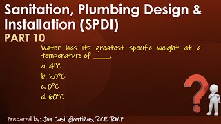 Part 10 Sanitation Plumbing Design amp Installation  Master Plumber Licensure Exam  JON GONTIÑAS [upl. by Smitt]