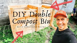 DIY Compost Bin With Removable Front  Step By Step With Cost  SO EASY [upl. by Aleac]