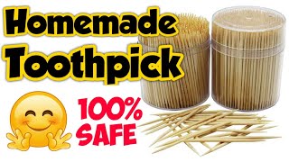 How to make toothpick  homemade toothpicks  homemade teeth sticks  diy toothpickSajals Art [upl. by Cappella]