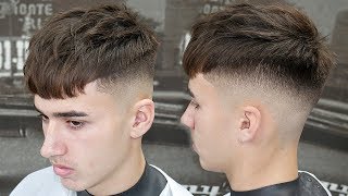 SIMPLE HAIRCUT TUTORIAL HOW TO DO A MID SKIN FADE WITH A TEXTURED CROP  BEST HAIRCUT 2018 [upl. by Pittman]