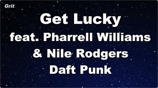 Get Lucky feat Pharrell Williams amp Nile Rodgers  Daft Punk Karaoke 【No Guide Melody】 Instrumental [upl. by Adok977]