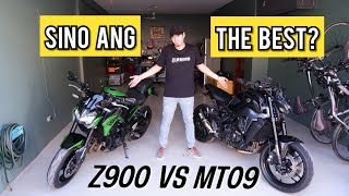 Yamaha MT09 VS Kawasaki Z900  Full Comparison Sound Check First Ride [upl. by Acissev]