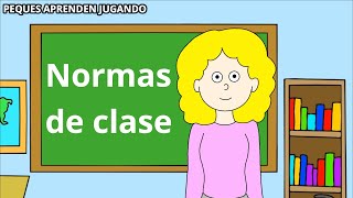 Normas dentro del aula Reglas de convivencia en clase Video de Peques Aprenden Jugando [upl. by Ppilihp]