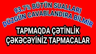 Ən Çətin Tapmacalar Və Cavabları  937 Tapa Bilmir [upl. by Yendic]