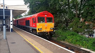 66 224 at Raynes Park with 6Y08 tolworth sidings to Hoo junction up yard 23724 [upl. by Azenav]