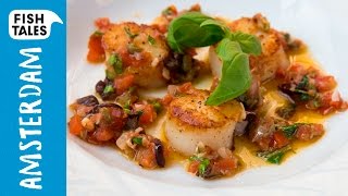 Panseared SCALLOPS amp Antiboise Sauce  Barts Fish Tales [upl. by Ikeda]