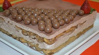 تيراميسو بالشوكولا بدون بيض tiramisu au chocolat sans oeuf [upl. by Atirihs]