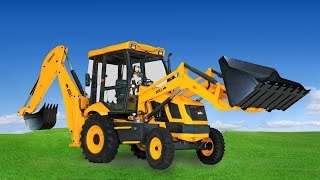 Backhoe for kids  Caterpillar Backhoe digging holes  Construction Equipment [upl. by Keelia678]