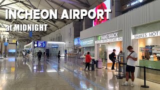 4K Incheon Airport Tour at Midnight Before Taking an Early Morning Flight [upl. by Lellih127]