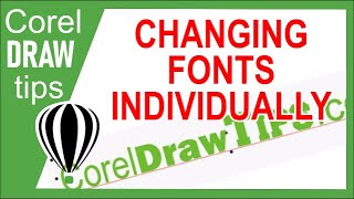 Changing fonts individually in CorelDraw [upl. by Nesyaj]