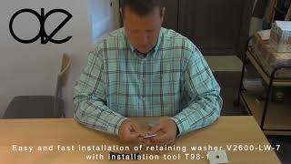 How to install the retaining washer V2600LW7 with the installation tool T981 [upl. by Troy]