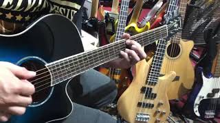 Yamaha APX600 Thinline Cutaway AcousticElectric Guitar Demo [upl. by Negriv]