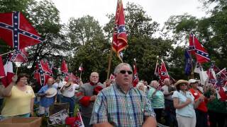 Confederate flag supporters sing I Wish I Was in Dixie [upl. by Auhoj917]