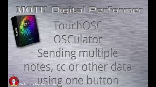 How to send multiple midi notes CC and or keystrokes using OSCulator [upl. by Katharine61]