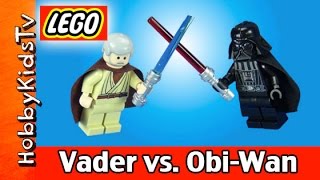 Lego Darth Vader vs Obiwan STAR WARS by HobbyKidsTV [upl. by Mcquoid]