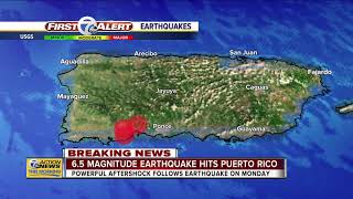 65 magnitude earthquake hits Puerto RIco [upl. by Itnahsa]