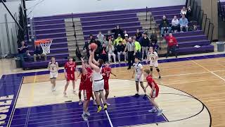 Braxton Riha scores winning basket for Kewaunee Storm 9 seconds left in 62–61 win over Sturgeon Bay [upl. by Aidnyc]