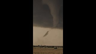 Tornado Flips Semitruck on Texas Highway [upl. by Alvinia]